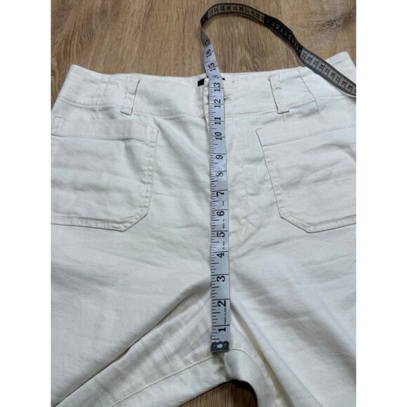 Maeve By Anthropologie The Colette White Wide Leg Linen Blend Pants 30 - Picture 7 of 9